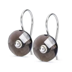 TROLLBEADS VEDHÆNG TIL ØRERINGE MED RØGKVARTS - TSTEA-00013